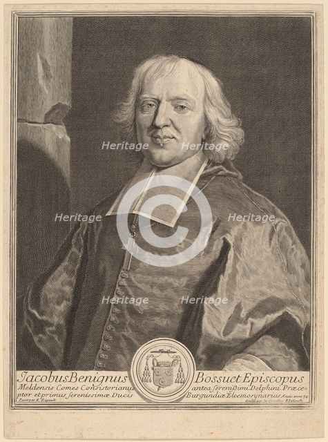 Jacques Benigne Bossuet. Creator: Gerard Edelinck.