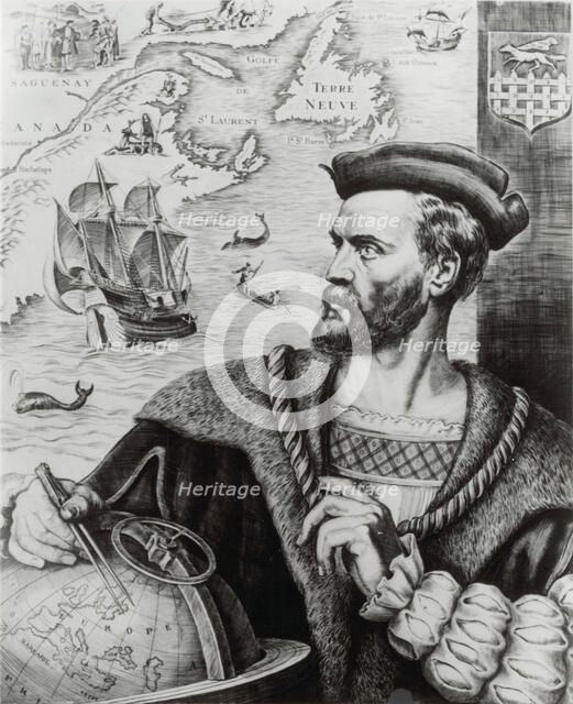 Jacques Cartier, 16th century French explorer. Artist: Unknown