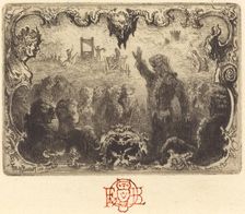 Jacques Cazotte's "Le Diable amoureux" (3rd vignette), 1878. Creator: Felix Hilaire Buhot