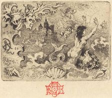 Jacques Cazotte's "Le Diable amoureux" (2nd vignette), 1878. Creator: Felix Hilaire Buhot