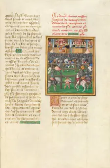 Jacques de Lalaing and Diego de Guzman Fighting before the King of Castile, about 1530. Creator: Master of the Getty Lalaing
