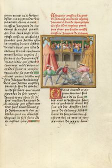 Jacques de Lalaing Defeating an English Esquire before the Duke of Burgundy, about 1530. Creator: Master of the Getty Lalaing