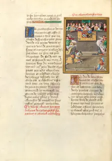 Jacques de Lalaing Jousting with the Sicilian Knight before the Duke of Burgundy, about 1530. Creator: Master of the Getty Lalaing