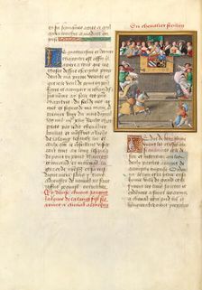 Jacques de Lalaing Jousting with the Sicilian Knight before the Duke of Burgundy, about 1530. Creator: Master of the Getty Lalaing