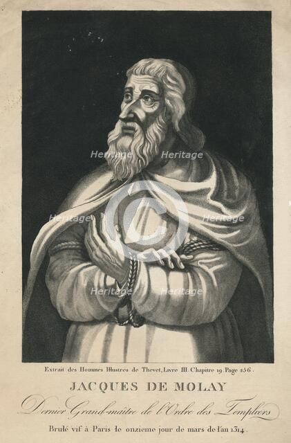 'Jacques De Molay, Dernier Grand-maître de l'Ordre des Templiers', (late 18th-early 19th century). Creators: Beaublé fils, Louis-Jacques Beaublé.