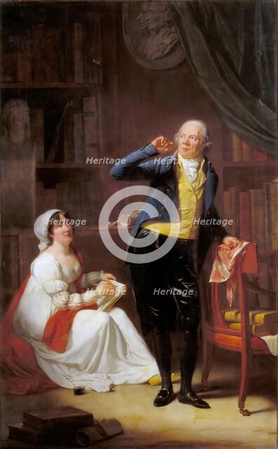 Jacques Delille and his wife. Artist: Danloux, Henri-Pierre (1753-1809)
