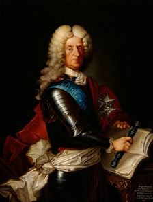 Jacques François de Chastenet, Marquis de Puységur (1656-1743), with his marshal's baton. Creator: Anonymous