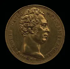 Jacques-Louis David, 1748-1825, Painter [obverse], 1819. Creator: Auguste François Michaut