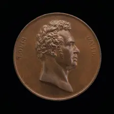 Jacques-Louis David, 1748-1825, Painter [obverse], 1820. Creator: André Galle