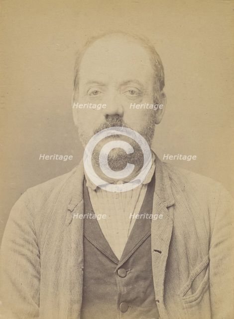 Jacquet. Hippolyte, Edouard. 49 ans, né le 15/3/45 à Paris Ille. Sellier-maroquinier. Anar..., 1894. Creator: Alphonse Bertillon.