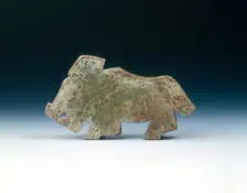Jade tiger plaque, Shang dynasty, Anyang phase, China, c1400-1100 BC. Creator: Unknown