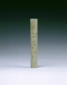 Jade tubular perfume holder, Qing dynasty, China, 18th century