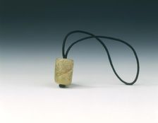 Jade bead with spiralling decoration, Western Zhou dynasty, China, c1100-771 BC