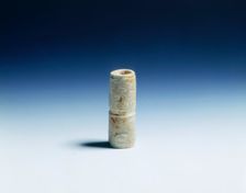 Jade bead with taotie masks, neolithic, Liangzhu culture, China, c3400-2250 BC. Creator: Unknown