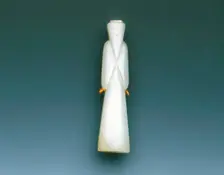 Jade bearded old man pendant, Western Han dynasty, China, 206 BC-8. Creator: Unknown