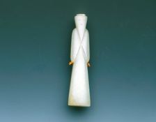 Jade bearded old man pendant, Western Han dynasty, China, 206 BC-8. Creator: Unknown