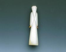 Jade bearded old man pendant, Western Han dynasty, China, 206 BC-8