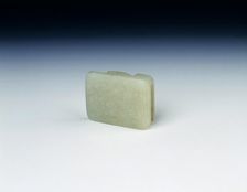 Jade belt buckle fitting, late Ming dynasty, China, 1550-1644