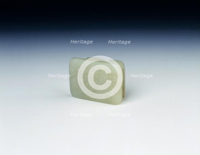 Jade belt buckle fitting, late Ming dynasty, China, 1550-1644. Artist: Unknown