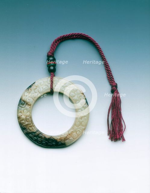 Jade bi-disc, late Spring and Autumn period-early Warring States period, China, 6th-5th century BC. Artist: Unknown