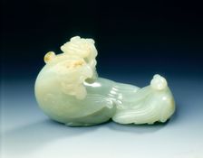 Jade brushrest, late Ming-early Qing dynasty, China, probably first half of 17th century