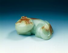Jade cat, early Qing dynasty, probably Kangxi period, China, 1662-1722. Creator: Unknown