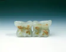 Jade double astragal, Liao or Jin dynasty, China, 10th-13th century. Creator: Unknown