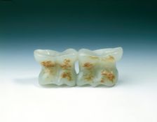 Jade double astragal, Liao or Jin dynasty, China, 10th-13th century. Creator: Unknown