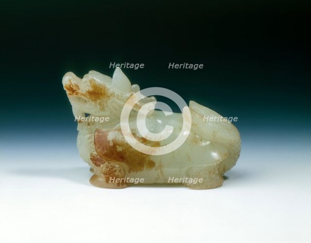 Jade dragon-headed tortoise, Yuan dynasty-early Ming dynasty, China, 1279-1499. Creator: Unknown.