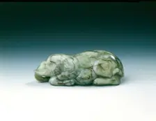 Jade elephant, Ming dynasty, China, 1368-1644. Creator: Unknown