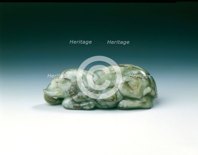 Jade elephant, Ming dynasty, China, 1368-1644. Creator: Unknown.