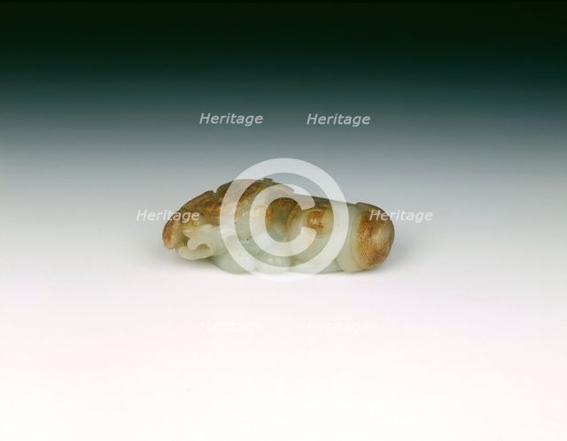 Jade fabulous animal pebble, Ming dynasty, China, 1368-1644. Creator: Unknown.