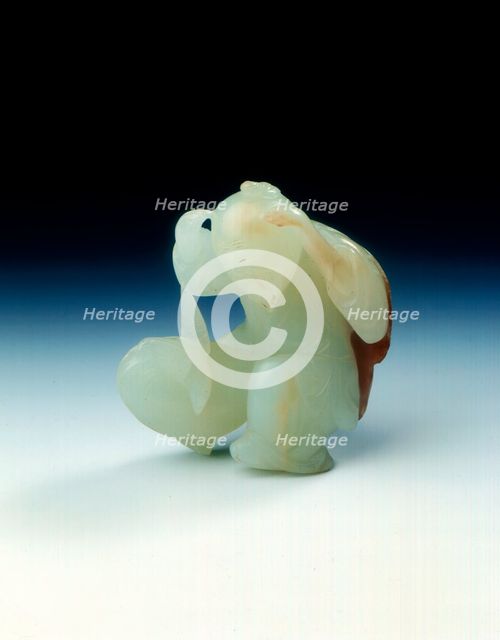 Jade fisherman and clam, Qing dynasty, China, c1800. Creator: Unknown.