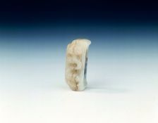 Jade fitting with tortoise belching clouds, Yuan or early Ming dynasty, China, 14th-15th century. Creator: Unknown