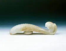 Jade garment hook, Southern Song-Yuan dynasty, China, 1127-1368. Creator: Unknown