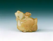 Jade goose with lotus, Song dynasty, China, 960-1279. Creator: Unknown