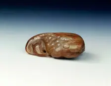 Jade group of three-legged toad and young, late Ming dynasty, China, 1550-1644. Creator: Unknown