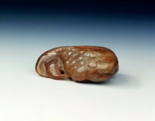 Jade group of three-legged toad and young, late Ming dynasty, China, 1550-1644. Creator: Unknown