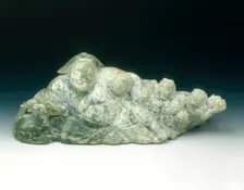 Jade group of sage, wine pot, deer and children, Yuan-early Ming dynasty, 13th-15th century. Creator: Unknown