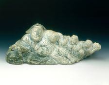 Jade group of sage, wine pot, deer and children, Yuan-early Ming dynasty, 13th-15th century