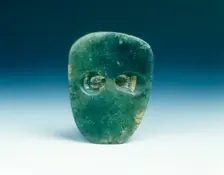 Jade human mask, neolithic, Hongshan type, northern China, c3500-2200 BC. Creator: Unknown
