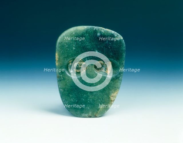 Jade human mask, neolithic, Hongshan type, northern China, c3500-2200 BC. Creator: Unknown.