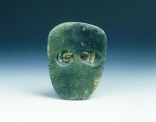 Jade human mask, neolithic, Hongshan type, northern China, c3500-2200 BC