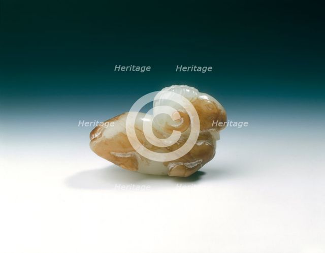 Jade ibex pendant, Tang dynasty, China, 618-907. Creator: Unknown.