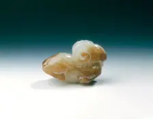Jade ibex pendant, Tang dynasty, China, 618-907. Creator: Unknown