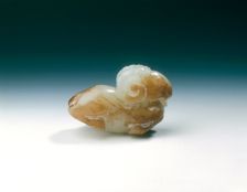 Jade ibex pendant, Tang dynasty, China, 618-907. Creator: Unknown