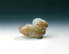 Jade ibex pendant, Tang dynasty, China, 618-907