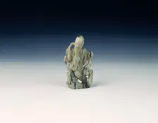 Jade immortal by a peach tree, late Ming dynasty, China, 1550-1644. Creator: Unknown