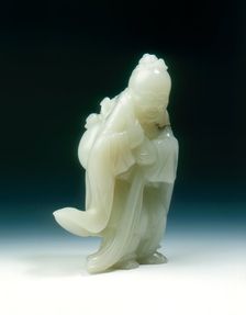 Jade Immortal Dong Fangshuo with peaches and gourd, late Ming dynasty, China, 1550-1644. Creator: Unknown