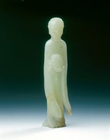 Jade long Eliza figure, late Ming-early Qing dynasty, China, 17th century. Creator: Unknown